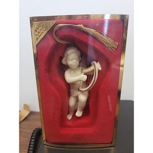 2001  Lenox Porcelain angel with Harp  Holiday Christmas Ornament in Box